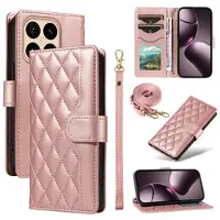 Mtp Products Xiaomi 15T Luksuriøst Vattert Lommeboketui - Roségull
