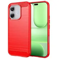 Mtp Products Honor 600 Lite børstet TPU-deksel - karbonfiber - rød