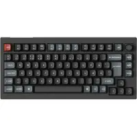 Keychron V1 Ultra 75% 8K Wireless Tri-Mode - POM Brown - Gamingtastatur - Uten numpad - Nordisk - Svart