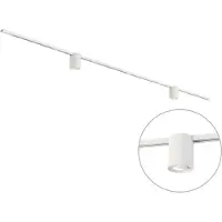 QAZQA Moderne skinnesystem hvit med 2 spotter 1-fase - Iconic Rondoo Up