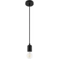 LINDBY pendellampe Hattie, fatning E27, svart, Ø 4,7 cm