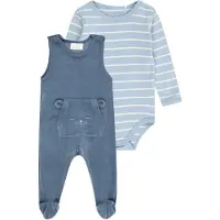 Fixoni Sparkebukse m. Body I/e - Velur - Blue Fusjon - - 50 - Jumpsuit