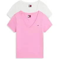 Tommy Hilfiger Dw0dw21367 Kort Ermet V-hals T-skjorte 2 Enheter