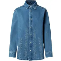 Pepe Jeans for woman. PL3051442 Jacket Ellen Ikat blue (L), Casual, Cotton, Denim