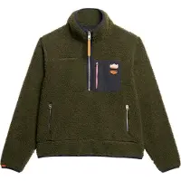 Superdry for woman. W2012343A Vintage Retro half-zip fleece green (XS), Casual, Polyester