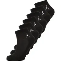 Jordan Ankelsokker - 6-pack - Kvartal - Svart - - 23,5/27 - Sokker