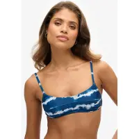 Superdry for woman. W3010368A Blue tie-dye bikini top (L), Casual, Beachwear, Polyester
