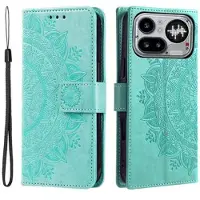 Mtp Products Nothing Phone (4a) Pro Mandala Lommebok-deksel med håndleddsstropp - mintgrønn