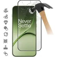 Mtp Products OnePlus 15T Full Cover Beskyttelsesglass - 9H - svart kant