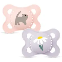 Mam Smokker - Original - 2-pack - 0-6 Md. - Rosa/Lyslilla m. Try - - OneSize - Smokk
