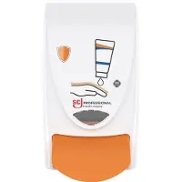 SC Johnson Professional Dispenser, SCJ Professional Protect, 1000 ml, hvid, plast, manuel, med orange knap,1