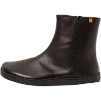 El naturalista for woman. 259181101005_001 Leather ankle boots N5918 Soft black (37), Flat, Zip, Casual