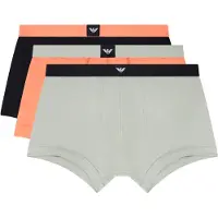Emporio Armani for man. EM002205_AF20673 Set 3 Bottom boxer shorts black, grey, orange (XL), Homewear, Cotton