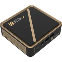 Sapphire Edge AI - Barebone - mini-PC 1 x Ryzen AI 7 350 / inntil 5 GHz - RAM 0 GB - Radeon 860M - Gigabit Ethernet, 2.5 Gigabit Ethernet - gyllen svart