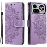 Mtp Products Nothing Phone (4a) Pro Mandala Lommebok-deksel med håndleddsstropp - Lilla