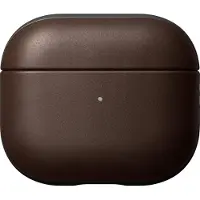 Nomad Rustic Brown Leather Airpods V3 Etui