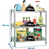 Simon Rack Comfort 3/300 900 Metallhylle 900x900x300 Mm