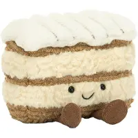 Jellycat Kosedyr - 11x12 cm - Amuseables Millie Mille-Feuille - - OneSize - Kosedyr
