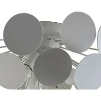 LINDBY Kinan taklampe, Ø 54 cm, hvit, metall, E14