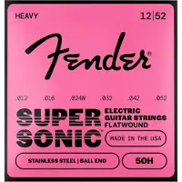 Fender SuperSonic 50H Guitar Strings Flatwound Stainless Steel Ball End Gauges .012-.052