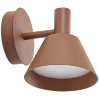 LUCANDE LED-utendørs vegglampe Tabena, brun, IP44, CCT