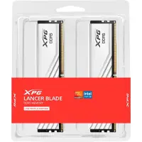 A-Data Technology XPG LANCER BLADE - DDR5 - sett - 16 GB: 2 x 8 GB - DIMM 288-pin lav profil - 6400 MT/s / PC5-51200 - CL32 - 1.4 V - ikke-bufret - on-die ECC - hvit