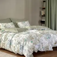 Hoie Sengetøy 140x200 cm - 100% bomullssatin - - Cassandra Light Green