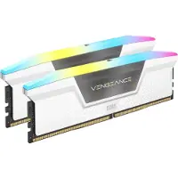 Corsair Vengeance RGB DDR5-6400 - 32GB - CL36 - Dual Channel (2 pcs) - AMD EXPO & Intel XMP - Hvit med RGB