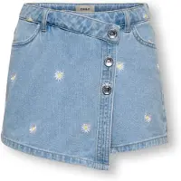 Kids Only Shorts - KogLesly - Light Blue Denim m. Blomster - - 9 år (134) - Shorts