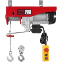 Vevor elektrisk heisekranvinsj 1197,5 kg med 426,7 cm kablet fjernkontroll 230V