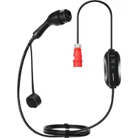 Deltaco E-Charge ladekabel med LED-display, 3-fase Mode 2, 6–16 A, 6 m / Mode 2-ladekabel for elbil