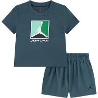 Jordan Shorts Sett - T-skjorte/Shorts - Ash Green m. Trykk - - 5-6 år (110-116) - Shorts