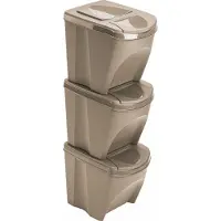 Prosperplast 39x29x45 Cm Stabelbare Resirkuleringsbøtter 3 Enheter