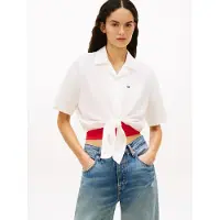 Tommy Hilfiger Dw0dw22210 Linen Kortarmet Skjorte