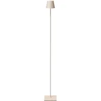 Sigor LED-gulvlampe Nuindie IP54 120 cm rund USB-C dune beige