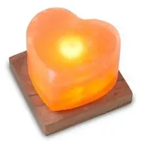 WAGNER LIFE LED-saltlampe Hjerte med USB-tilkobling, rav