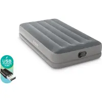 Intex 64112, Enkel madrass, Rektangel, Inne & Ute, Innebygd luftpumpe