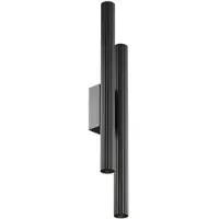 Maytoni LED-vegglampe Calipso, svart, høyde 49 cm, metall, 4 lyskilder
