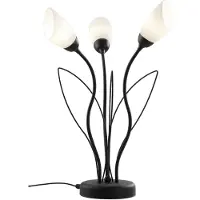 Jupiter Bordlampe Gloriosa, svart, glass, 3 lyskilder