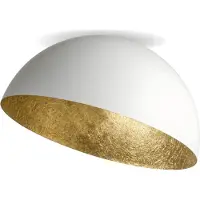 Sigma Taklampe Sfera, Ø 35 cm, hvit/gull