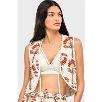 Gisela Padded Palm Print Vest