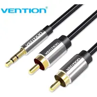 Vention Kabel Audio 2xRCA til 3,5 mm BCFBD 0,5 m (svart)