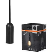 Osram hengelampe VINTAGE 1906 ROUND, svart, metall Ø 10 cm