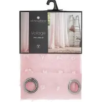 Atmosphera ferdigsydde gardiner med ringer 140 x 240 cm rosa med prikker