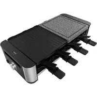 Cecotec 03225 raclettegrill 8 personer, 2 soner, aluminium og stein