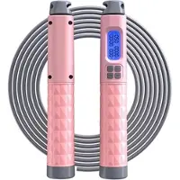 Mtp Products S09 Justerbart hoppetau med digital kalori- og hoppeteller - rosa
