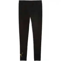 Puma ESS METALLIC Leggings Women, Clothing, Black/Metallic Gold, XS