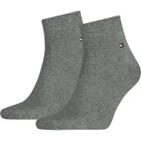 Tommy Hilfiger Sokker - 2-pack - Kvartal - Grå Melert - - 43/46 - Sokker