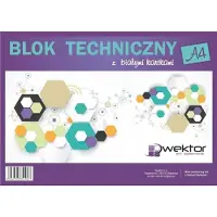 Wektory Wektor blokk for tegning A4/10K hvit (10 stk.)