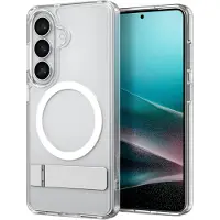 Spigen Samsung Galaxy S26 Ultra Hybrid S Mag MagSafe-deksel med kickstand - hvit / klar